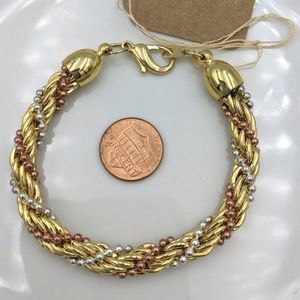 Vintage Gold and Silver Twisted Bracelet